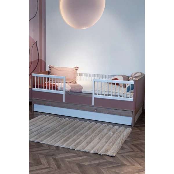 Apex Halı Linio 8053 Bej Peluş Kaymaz Taban Dekoratif Halı