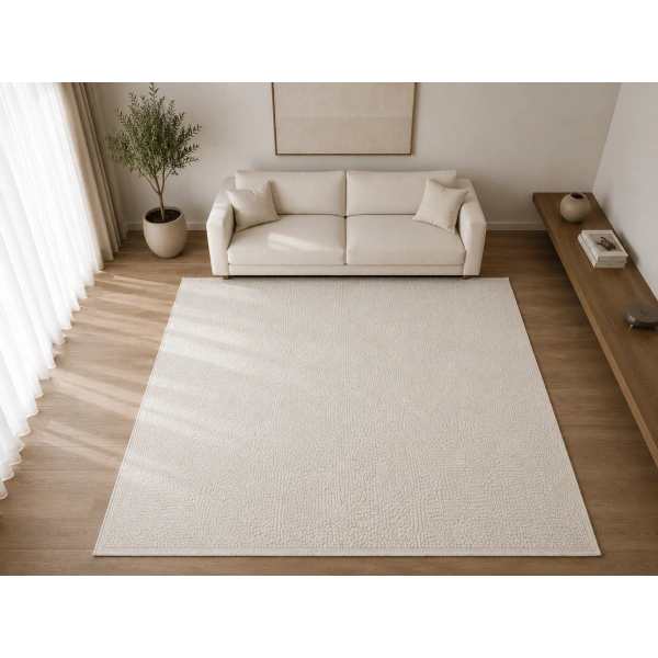 Hoom Rugs Sembol 2913 Krem Kemik Akrilik Dayanıklı Makine Halısı