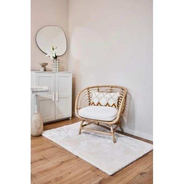 Apex Vega Krem Peluş Dokulu Kaydırmaz Dekoratif Halı