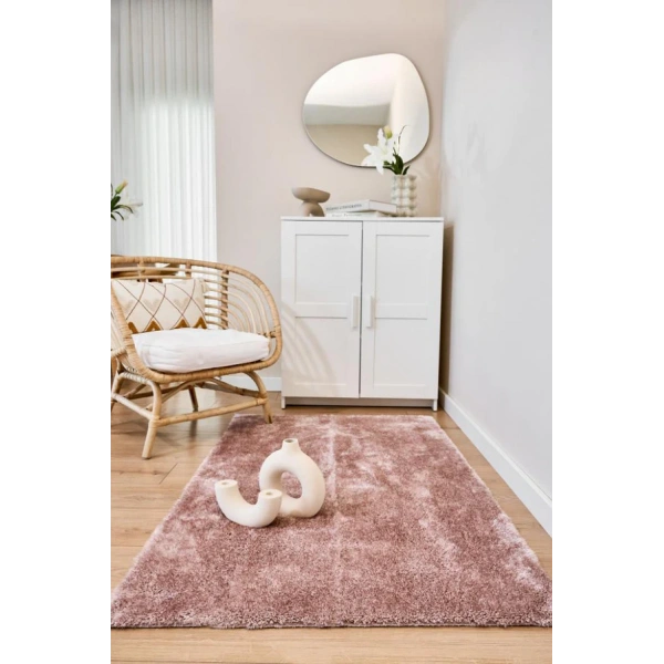 Apex Halı Vega Pudra Peluş Dokulu Kaydırmaz Dekoratif Halı