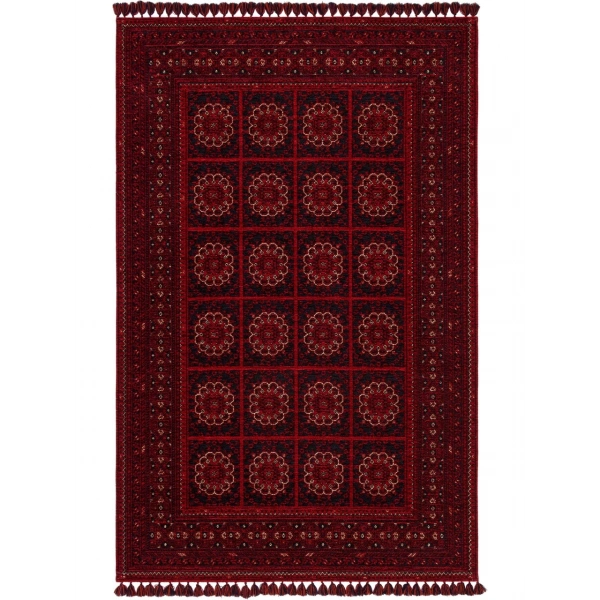 Eko Hali Buhari Bhr 03 Red Dekoratif Kilim