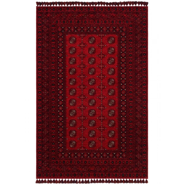 Eko Halı Buhari BHR 04 Red Yıkanabilir Kaymaz İnce Dokuma Halı