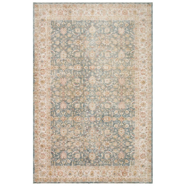 Eko Halı Efes 01 Blue Klasik Desenli Yumuşak Tuşeli Polyester Makine Halısı
