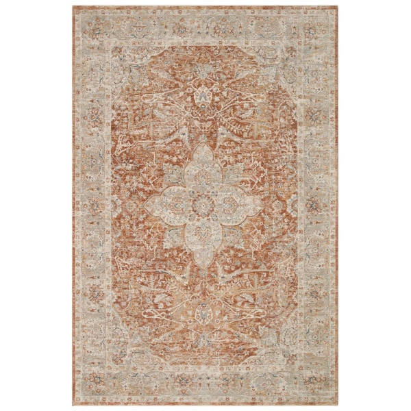 Eko Halı Efes 05 Terra Klasik Desenli Yumuşak Tuşeli Polyester Makine Halısı