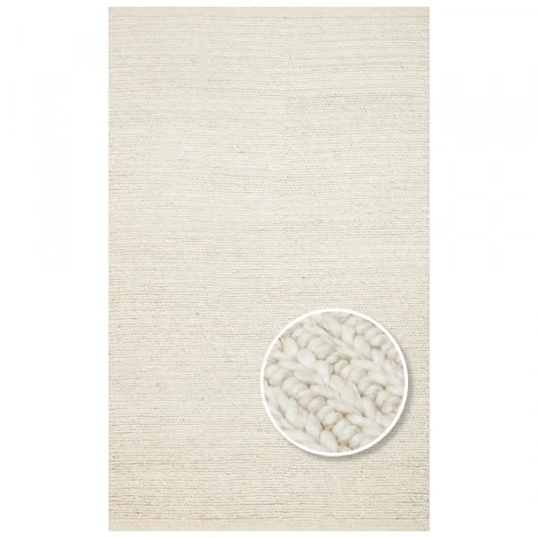 Eko Halı Jade JD 07 Light Beige Naturel Kazak Örgü Desenli El Dokuma Örgü Halı