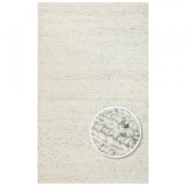 Eko Halı Jade JD 07 Light Grey Naturel Kazak Örgü Desenli El Dokuma Örgü Halı