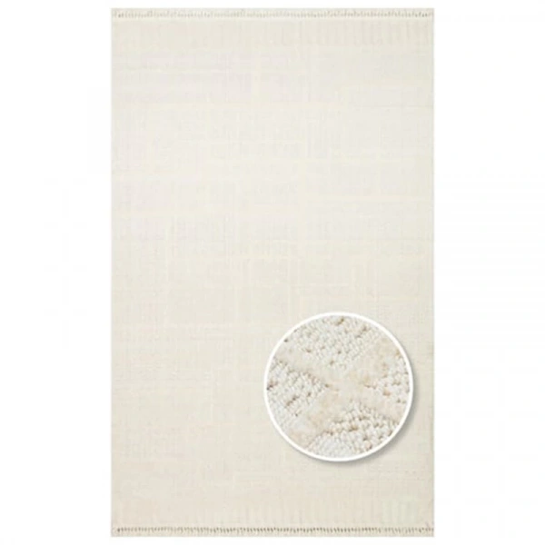 Eko Halı Joy 03 White Modern Makine Halısı