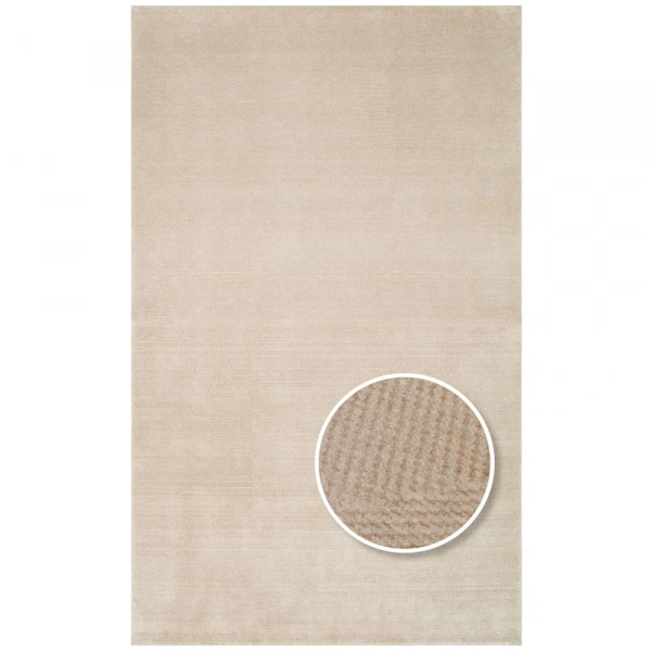 Eko Halı Majesty MJ 04 Beige Düz Desenli El Emeği ile Özel Tezgahlarda Üretilen Yün Viskon Tencel Uşak Halısı