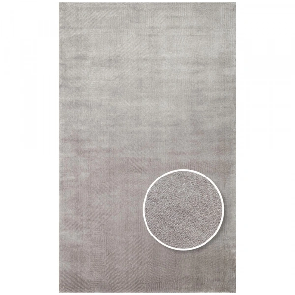Eko Halı Majesty MJ 04 Sky Grey Düz Desenli El Emeği ile Özel Tezgahlarda Üretilen Yün Viskon Tencel Uşak Halısı