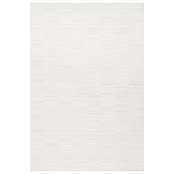 Eko Halı Mono Loop 01 White Sisal Görünümlü Bukleli Kaymaz Tabanlı Yıkanabilir Halı