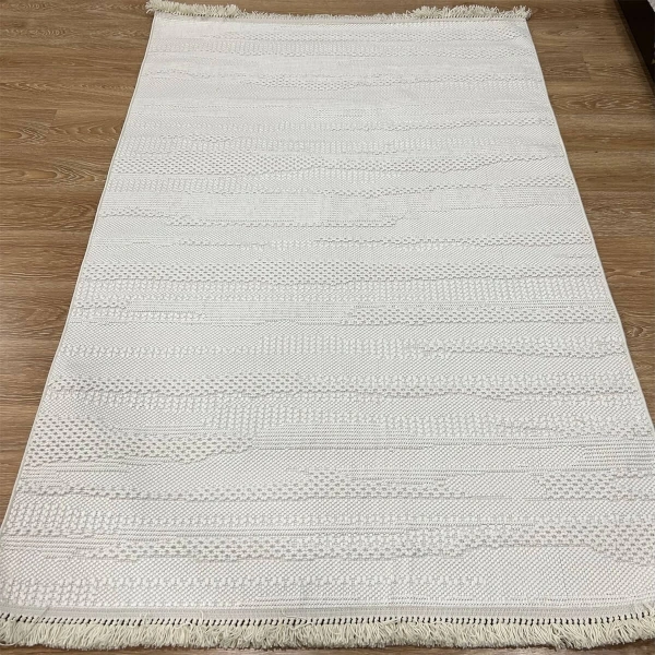 Eko Halı Motto MOT 08 Beyaz İskandinav Halı