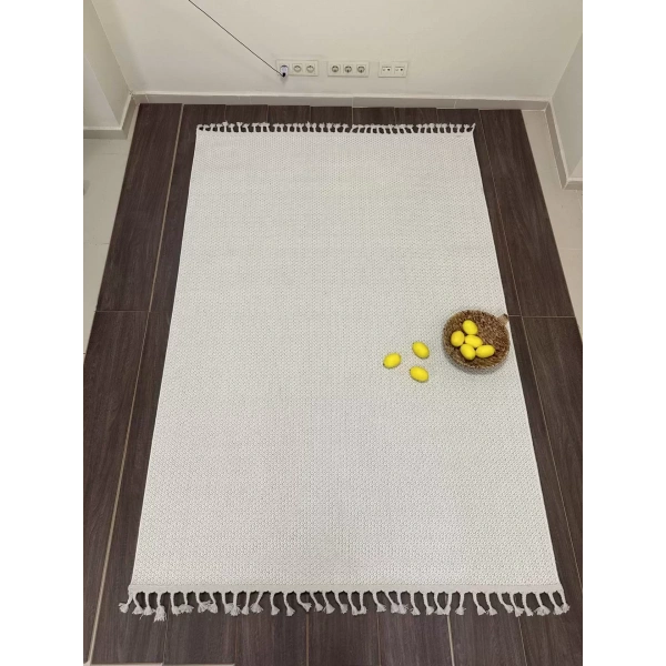 Eko Halı Motto MOT Plain Beyaz İskandinav Halı