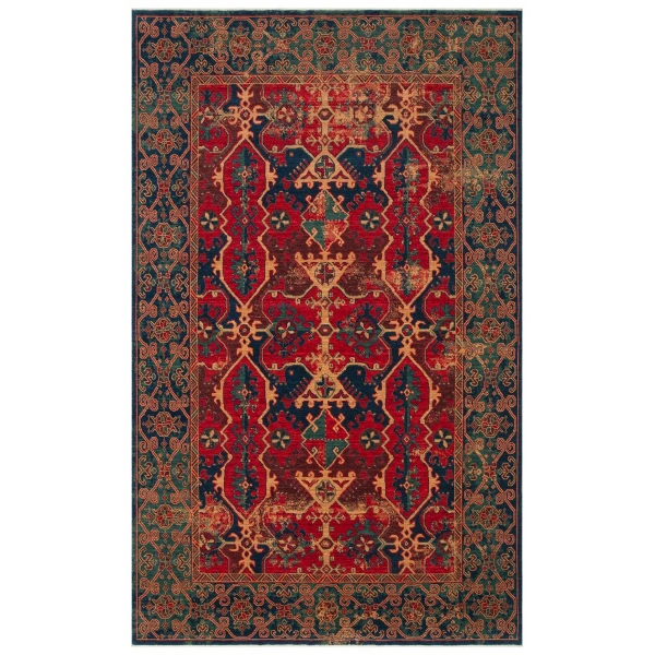 Hoom Rugs Cadis KDM 01 Navy Red El Emeği Yüksek Kara Tezgah Halısı