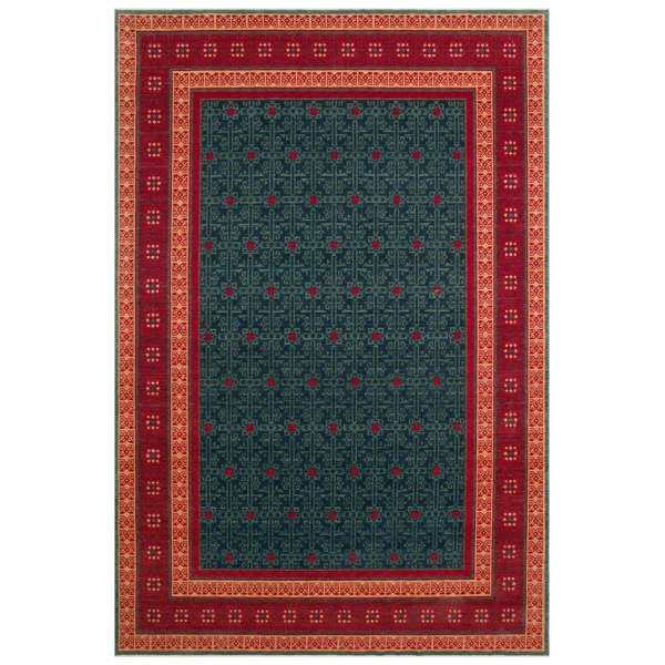 Hoom Rugs Cadis KDM 13 Navy Red El Emeği Yüksek Kara Tezgah Halısı
