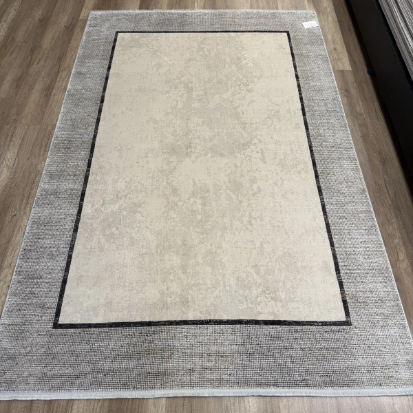 Hoom Rugs Elegant 10512 Gri Bej Çerçeveli Salon Halısı