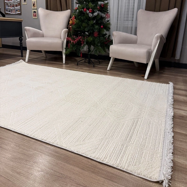 Hoom Rugs Golf GF2 Krem İskandinav Halı