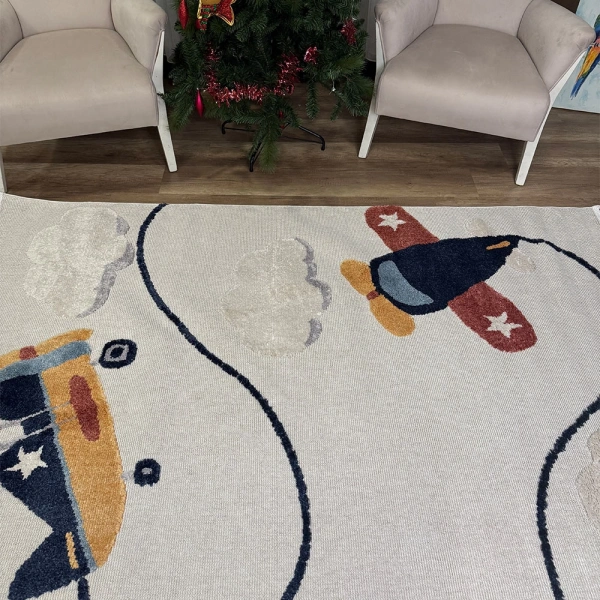 Hoom Rugs Kids Helikopter Desenli Çocuk Halısı