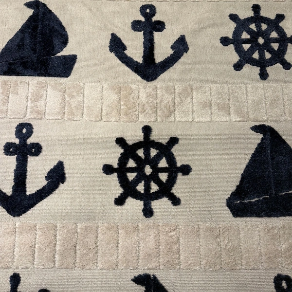 Hoom Rugs Kids Koyu Renk Gemici Desenli Çocuk Halısı