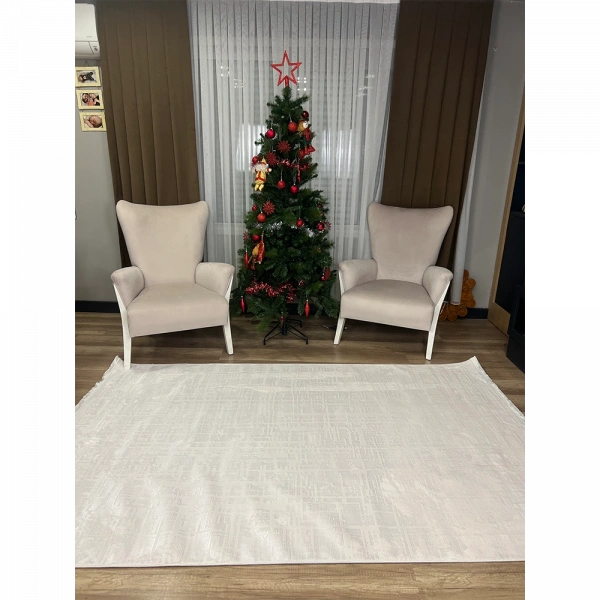 Hoom Rugs London 9005 Beyaz Modern Halı