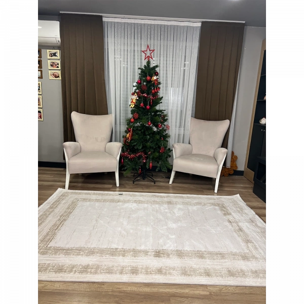 Hoom Rugs Nita 1203 Bej Modern Makina Halısı