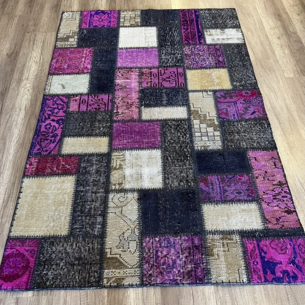 Hoom Rugs Patchwork Mor El Dokuma Kilim