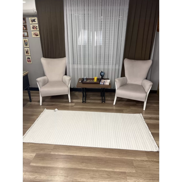 Hoom Rugs Prag 9213 Krem Modern Makina Halısı
