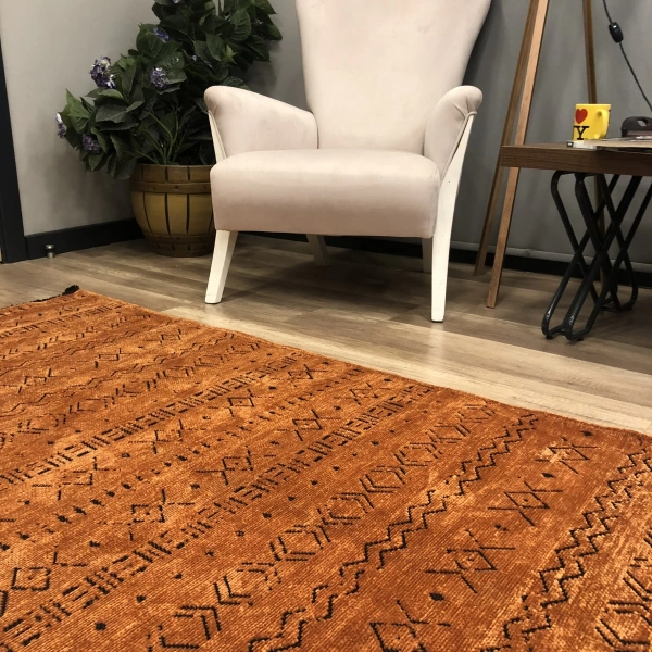 Hoom Rugs Prestij Eko 319 Kiremit Dekoratif Yıkanabilir Kilim