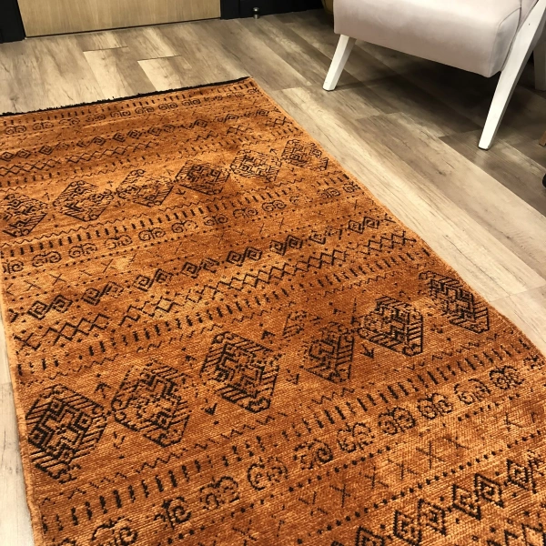 Hoom Rugs Prestij Eko 322 Kiremit Dekoratif Yıkanabilir Kilim
