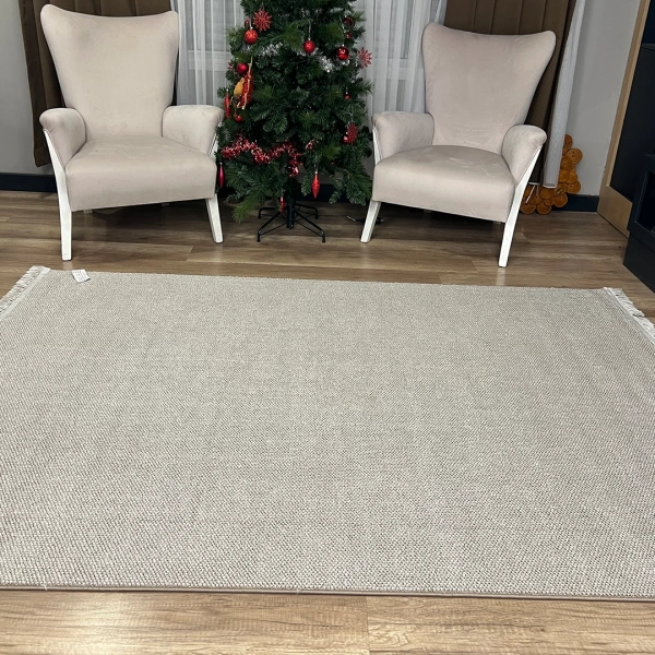 Hoom Rugs Vega S5486A Vizon Bej Hav Toz Vermez Hasır Dokuma Modern Makina Halısı