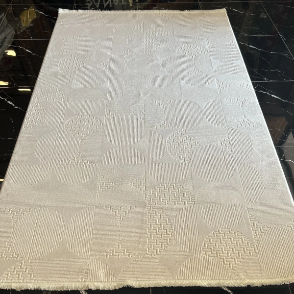 İpek Halı Sardes 6477 Krem Modern Salon Halısı