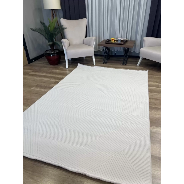 İpek Halı Sardes 6479 A Krem Gri Modern Salon Halısı