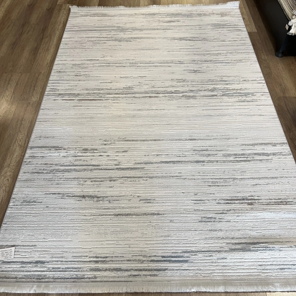 İpek Mekik Halı La Vida 8405 A Gri Mavi Modern Salon Halısı