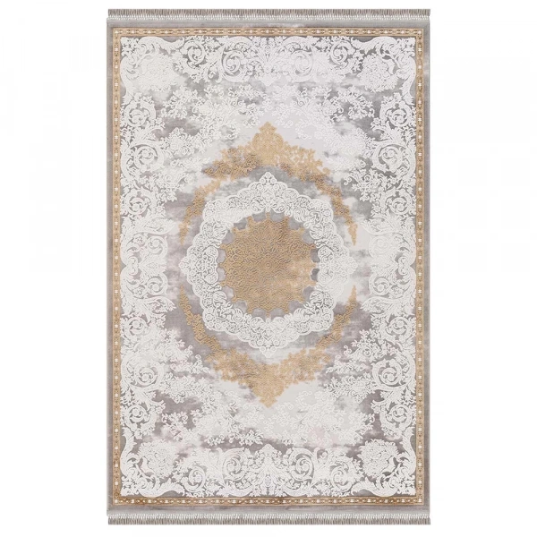 İpek Mekik Halı Blossom 13421 Hardal Krem Salon Halısı