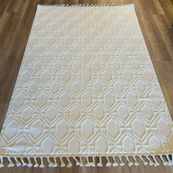 İpek Mekik Halı Lux 11710 White Modern İskandinav Halı