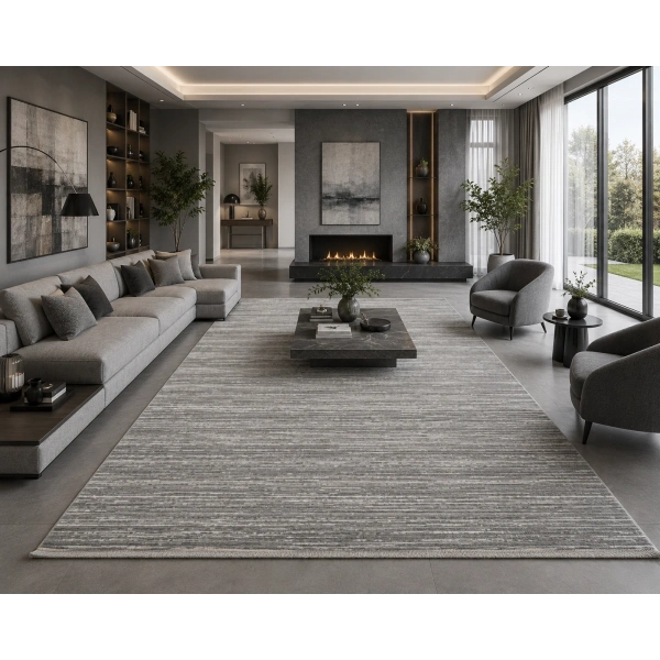 Luxess Halı Lima 1182 Gri Modern Akrilik Salon Halısı