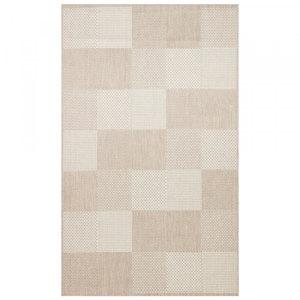 Eko Halı Mono 01 Beige Kaymaz Tabanlı Kilim