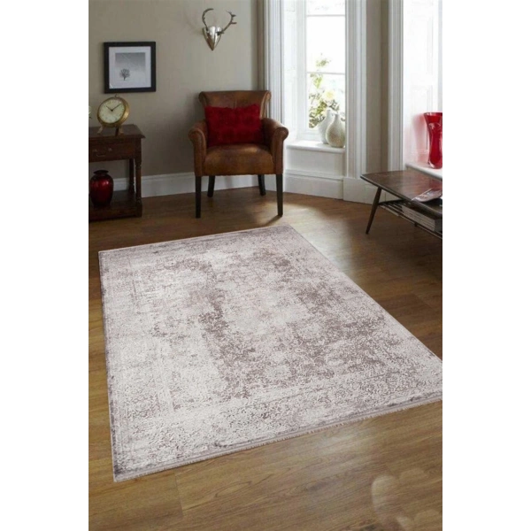 Sanat Halı Doku 1089 Gri Modern Salon Halısı