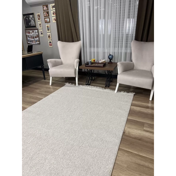 Sanat Halı Lora Plus 3955 Gri İskandinav Halı