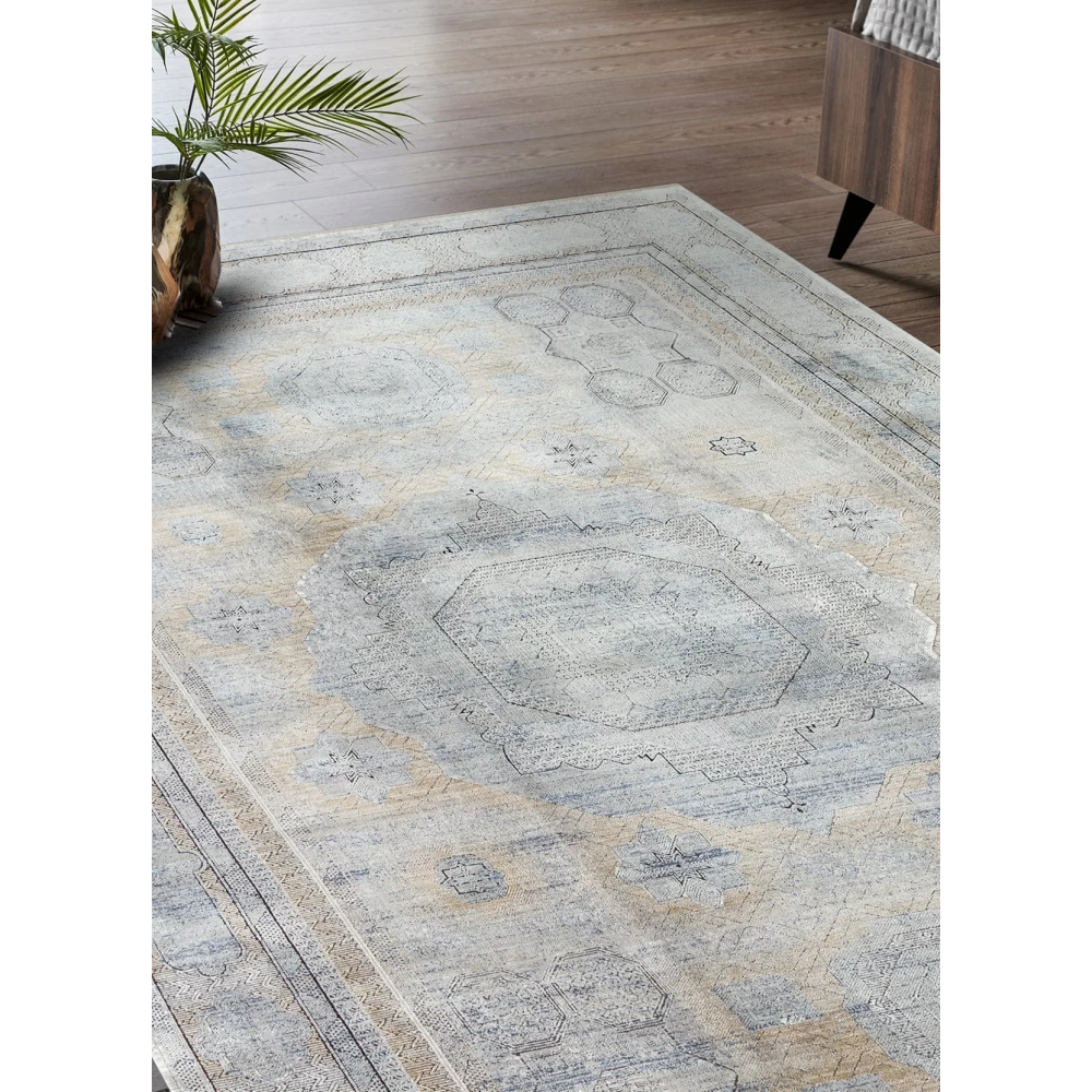 Eko Halı Mahal MHL 04 Antrasit Gold Salon Halısı