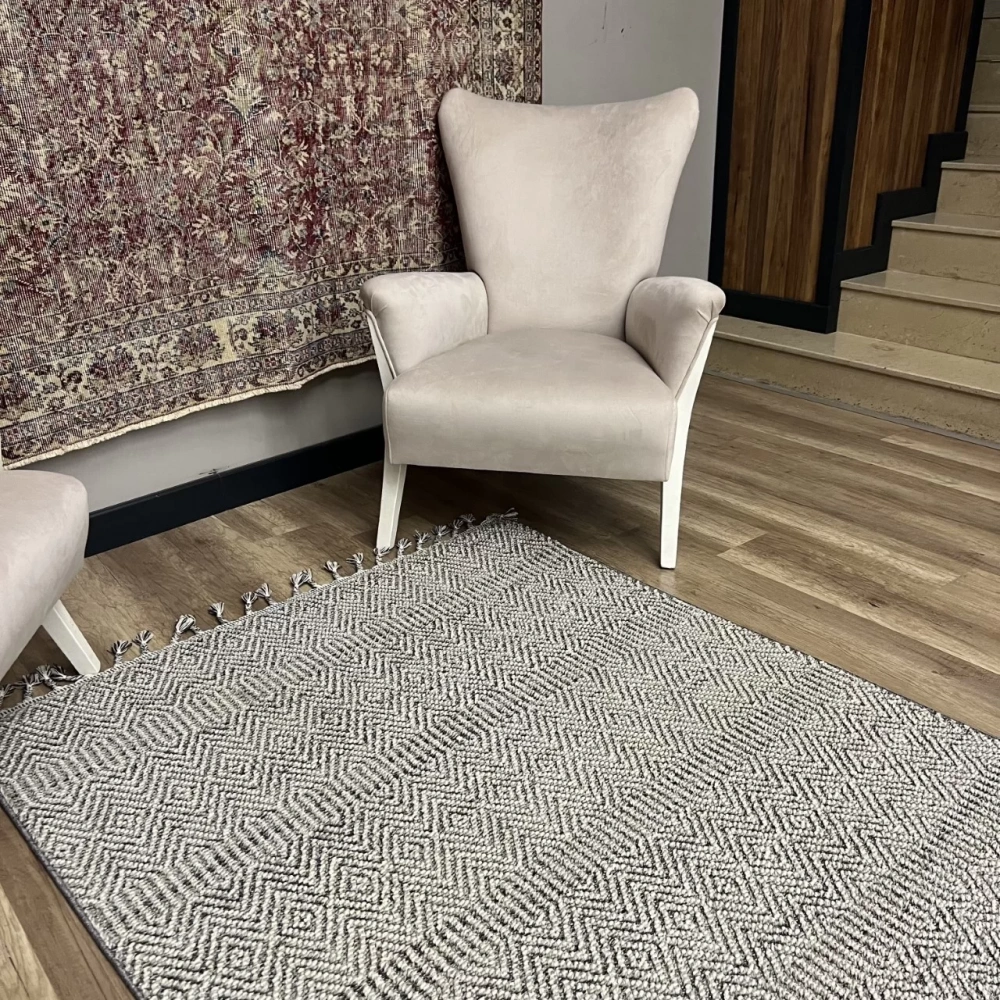 Eko Halı Soho SH 01 Grey Hav Toz Vermez Hasır Dokuma Modern Makine Halısı