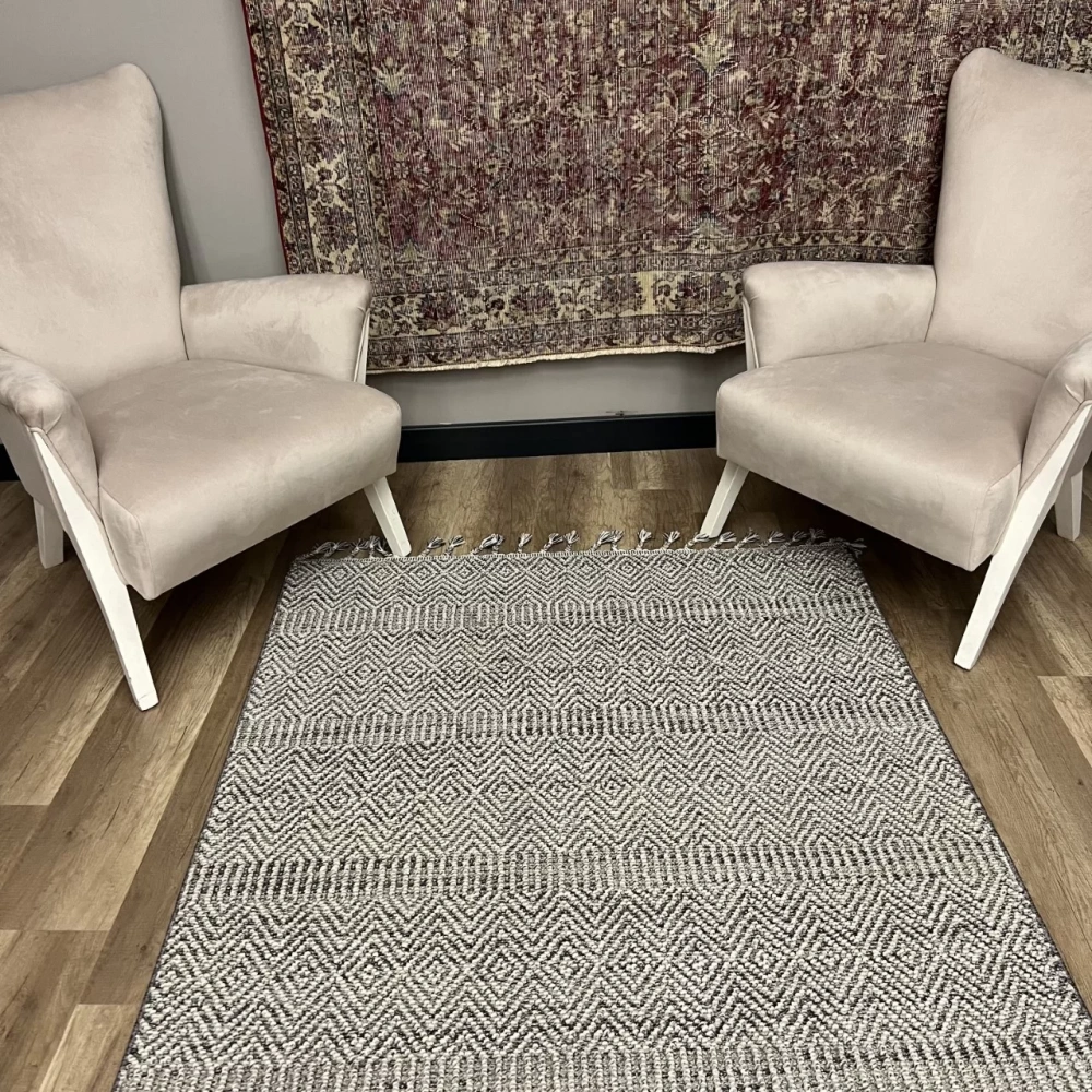 Eko Halı Soho SH 01 Grey Hav Toz Vermez Hasır Dokuma Modern Makine Halısı