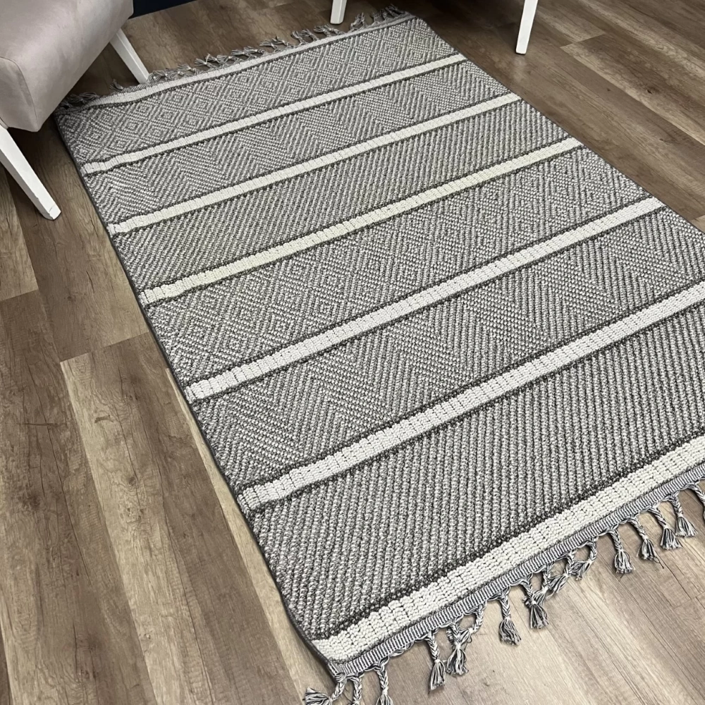 Eko Halı Soho Fırsat SH 07 Grey Ivory Hav Toz Vermez Hasır Dokuma Modern Makine Halısı