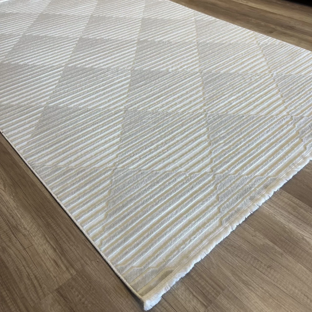 Hoom Rugs Bentley 9512 A Krem Modern Yüksek Kalite Dekoratif Halı