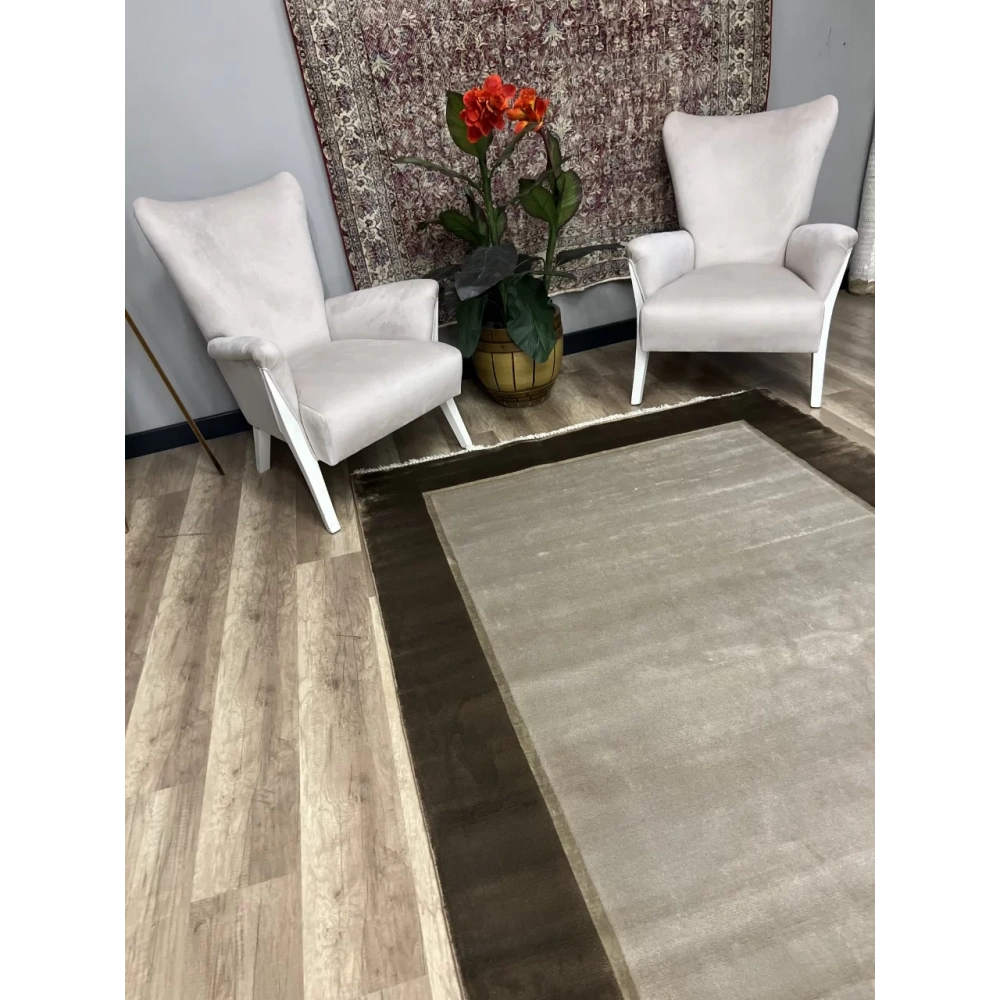 Hoom Rugs Night 601 Vizon Doğal Bambu Salon Halısı