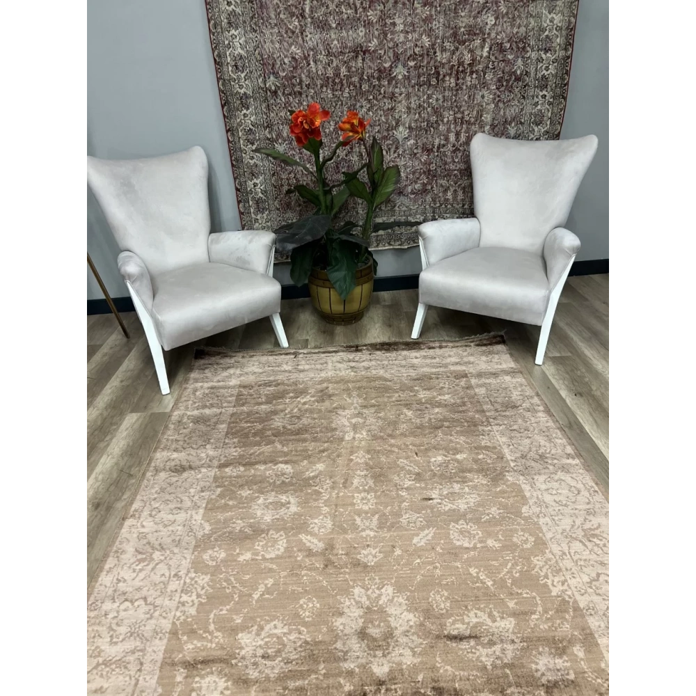 Hoom Rugs Overdye 501 Vizon Doğal Bambu Viskon Halı