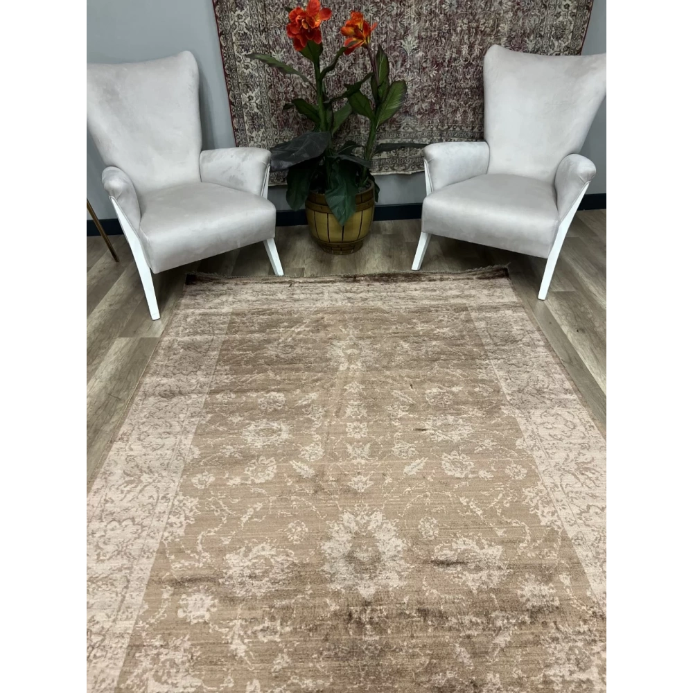 Hoom Rugs Overdye 501 Vizon Doğal Bambu Viskon Halı