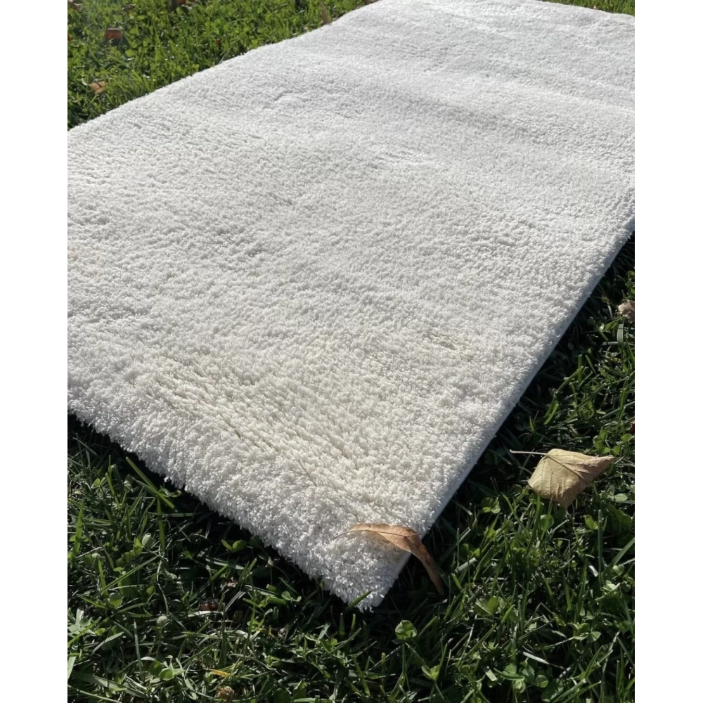 Hoom Rugs Shaggy 1006 Beyaz Modern Shaggy Halı