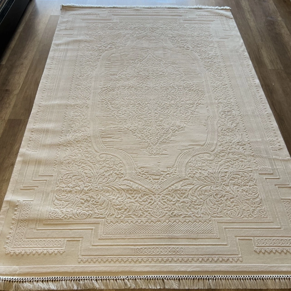 İpek Halı Blossom 13453 Beyaz Modern Salon Halısı