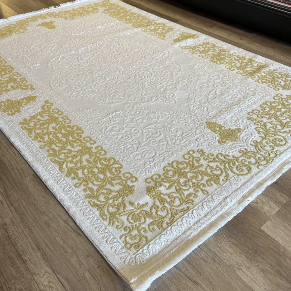 İpek Halı Gaspara 14958 Krem Gold Klasik Salon Halısı