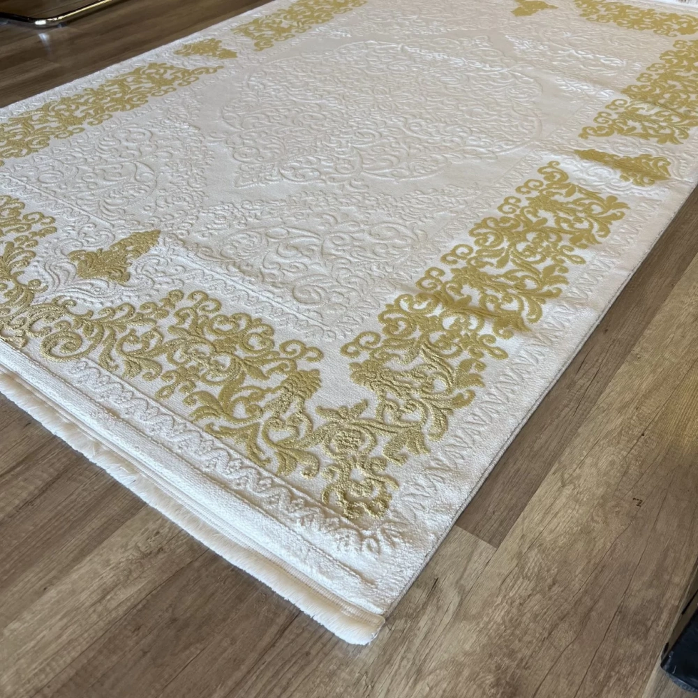 İpek Halı Gaspara 14958 Krem Gold Klasik Salon Halısı